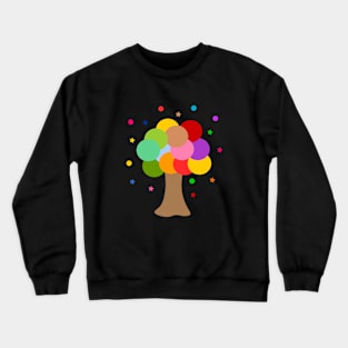 Colorful bubble magic tree Crewneck Sweatshirt